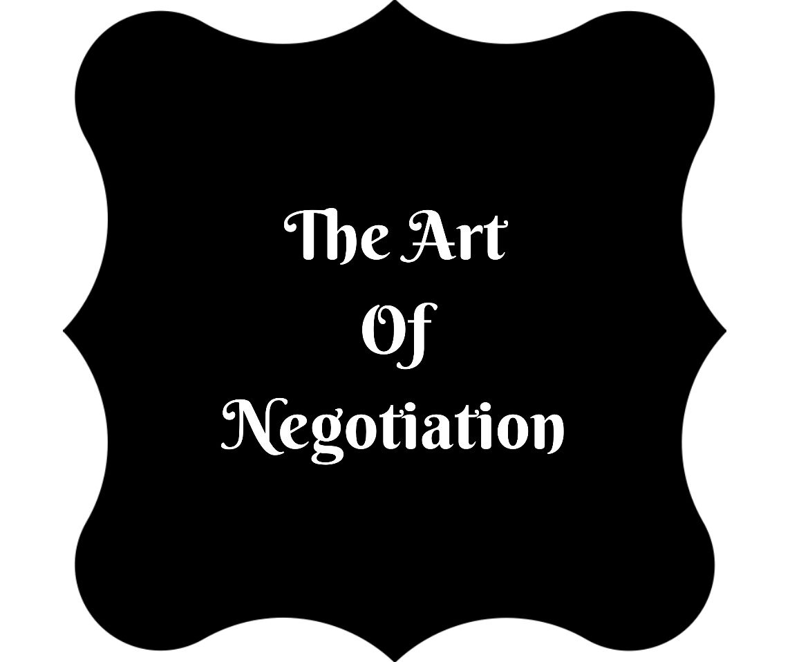 A badge with the words the art of negotiation