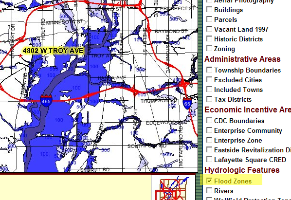 Flood Plain Map for Marion County
