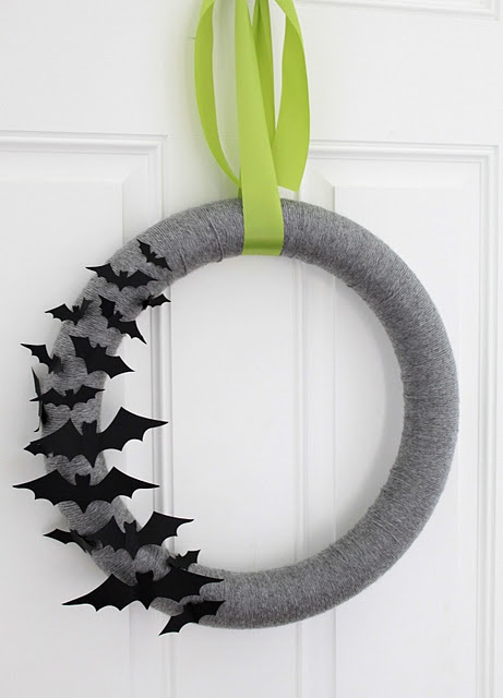 classy bat wreath