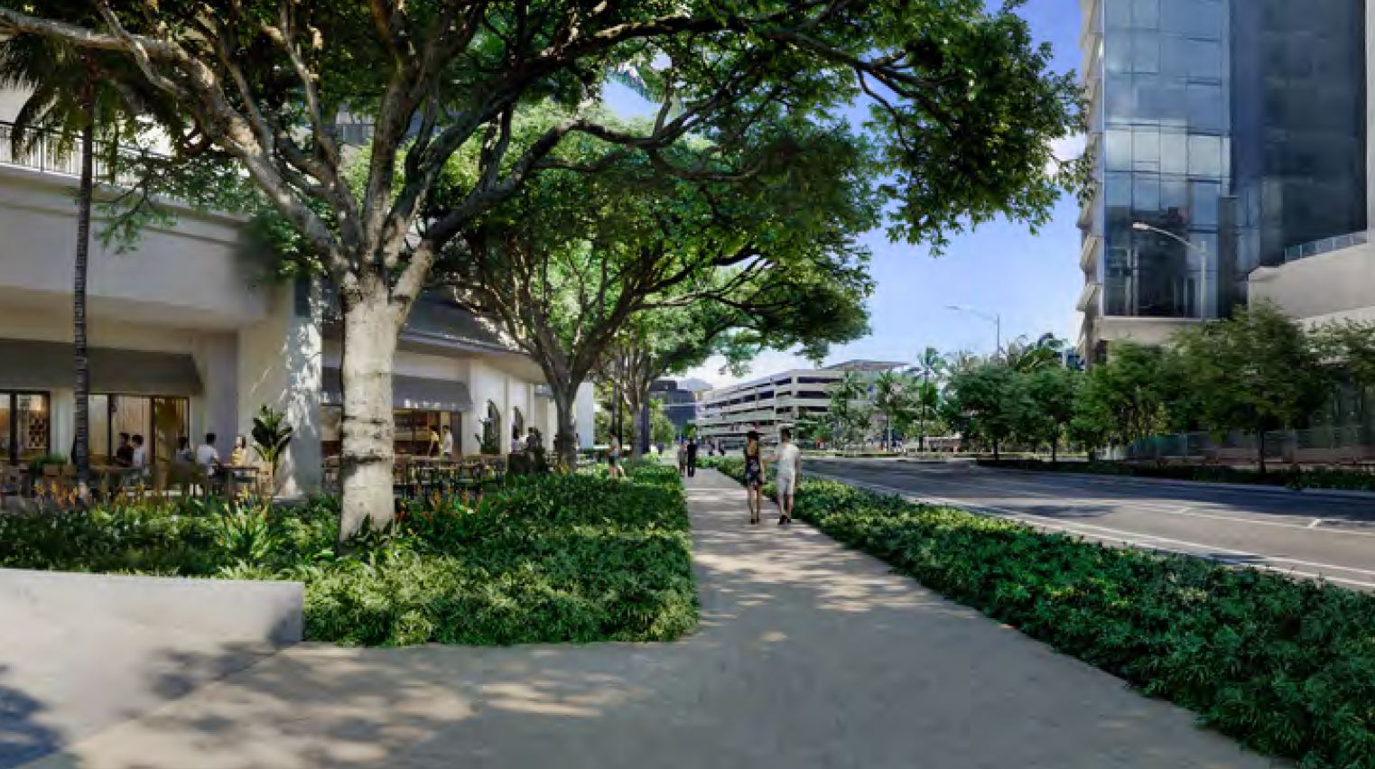 Rendering of a redesigned Auahi Street