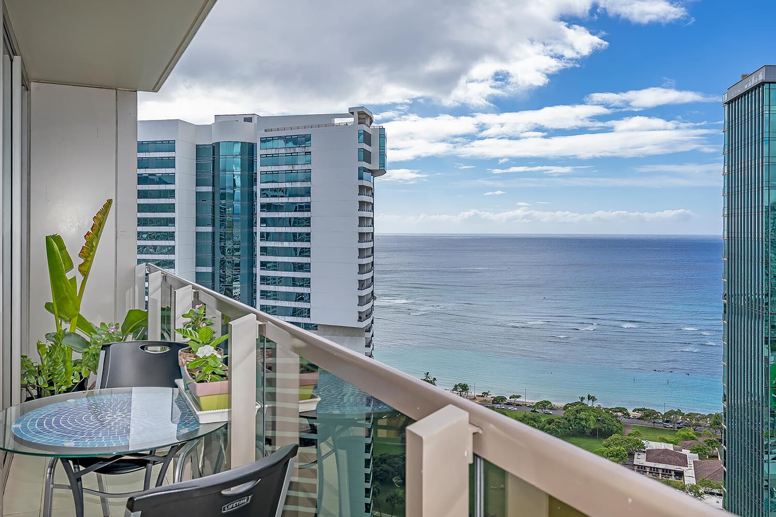 View from Oahu condo building