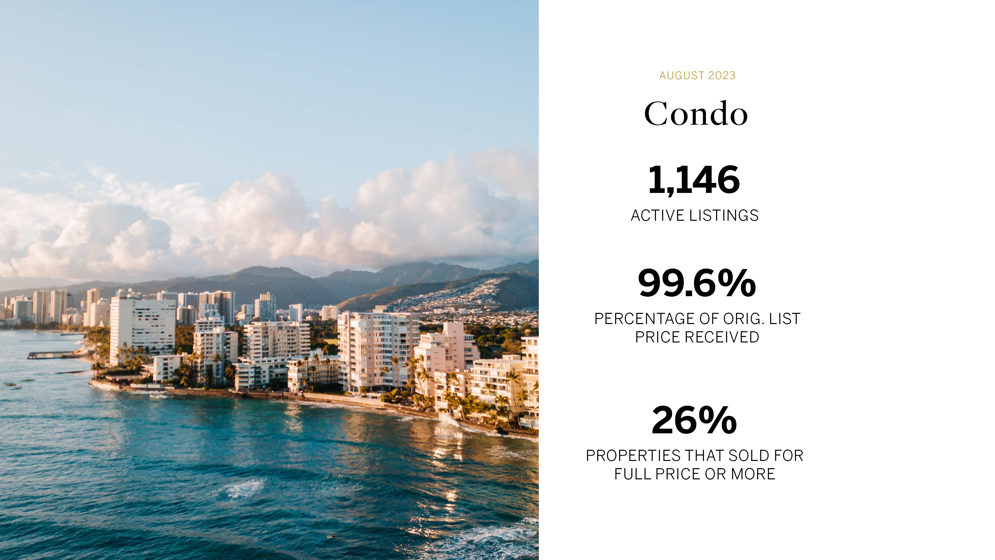 Oahu Real Estate Market Stats August 2023 - Condos 2