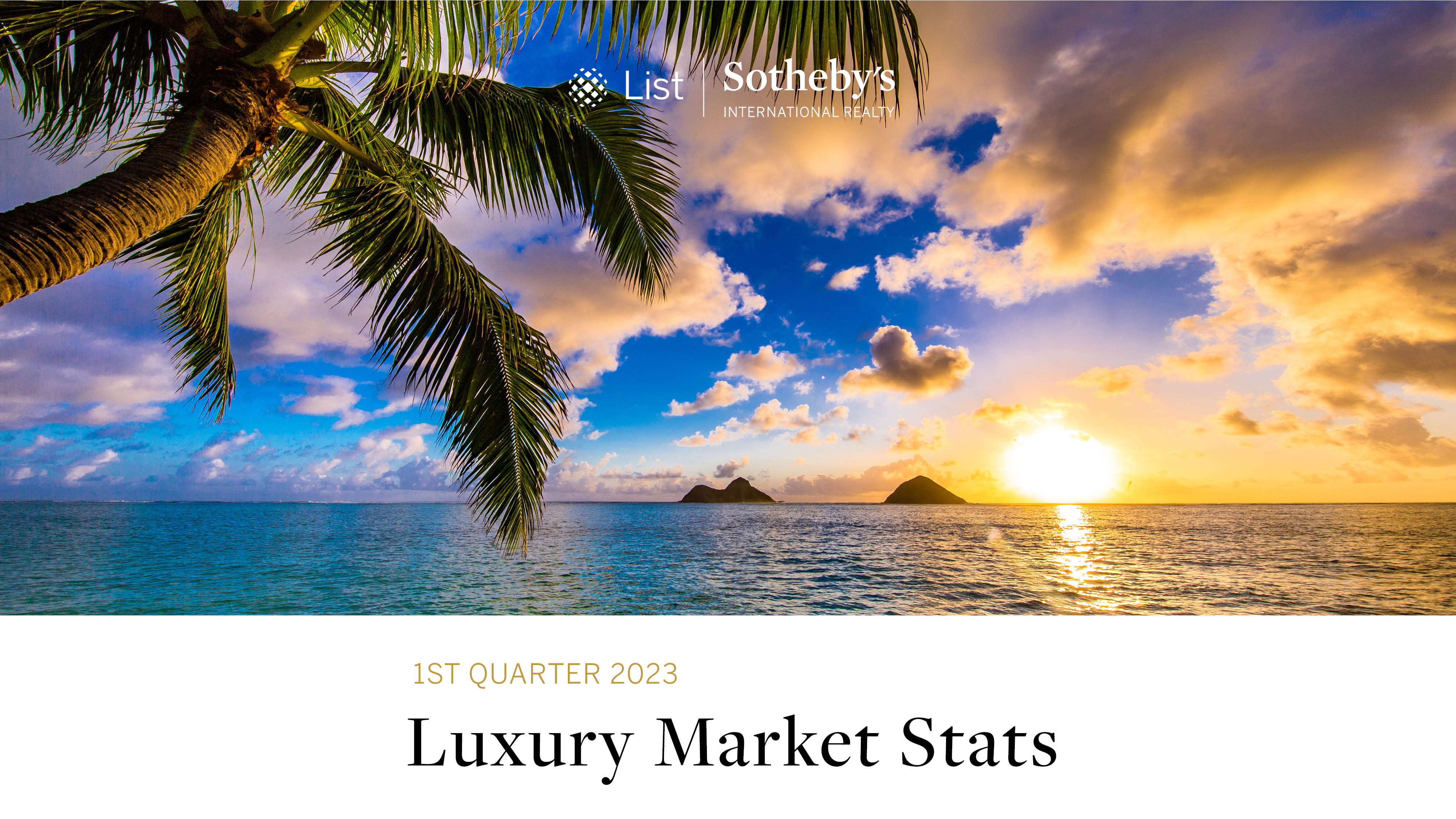 Oahu Q1 2023 Luxury Market Stats with view of sunset in background
