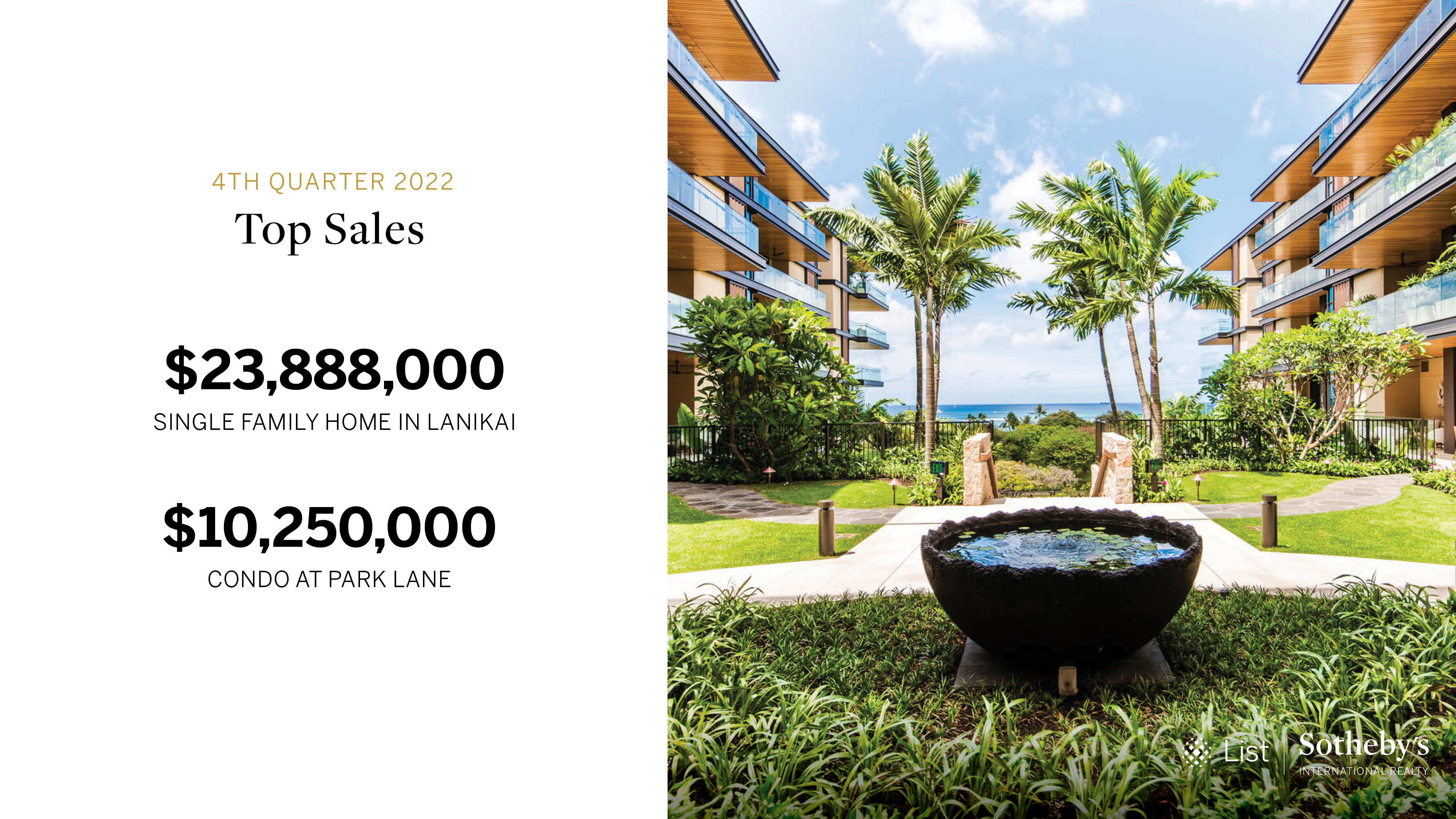 Q4 2022 Oahu Luxury Real Estate Market Report - Top Sales