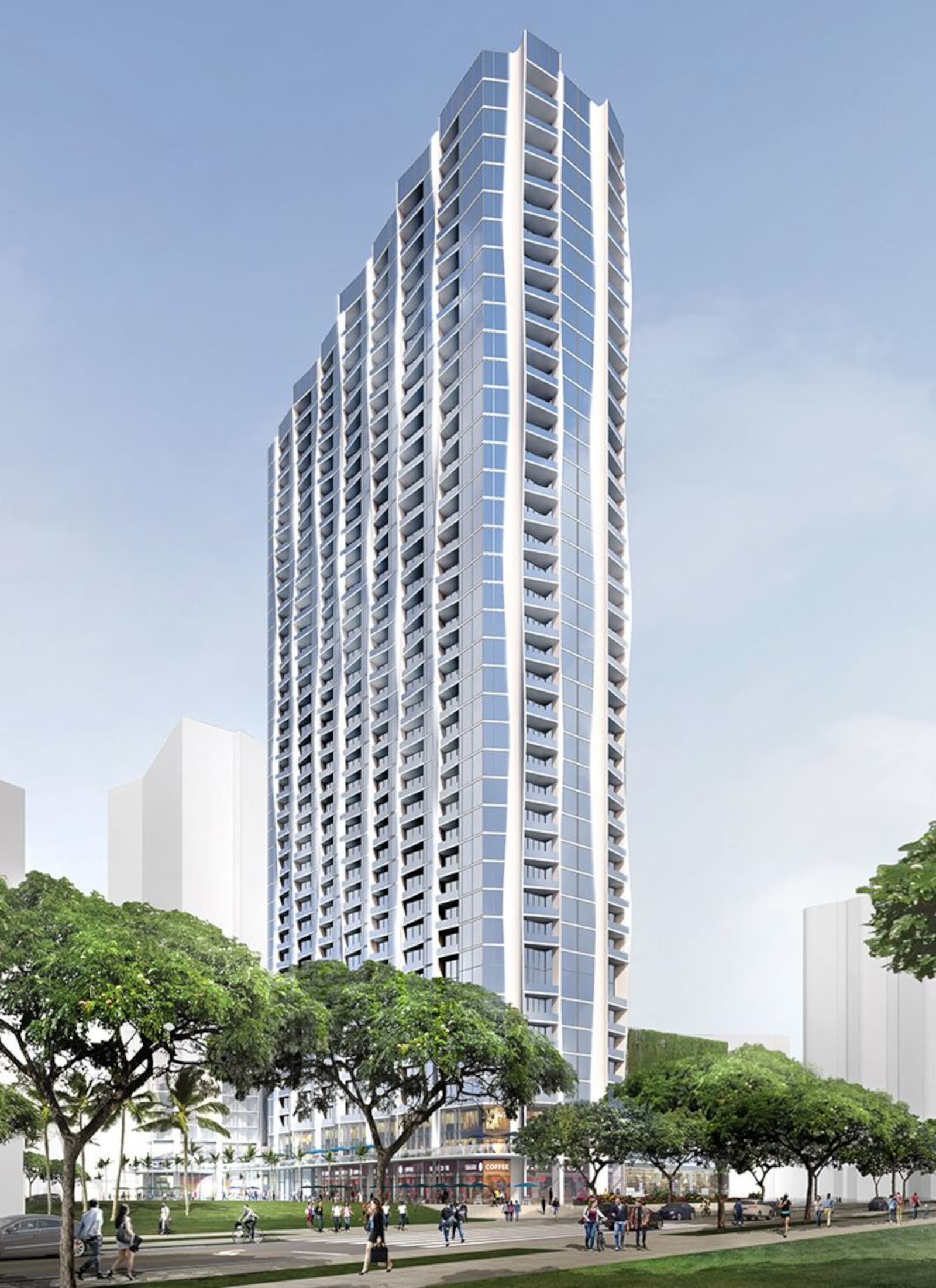 studio gang unveils plans for 'kō'ula' residential tower in hawaii