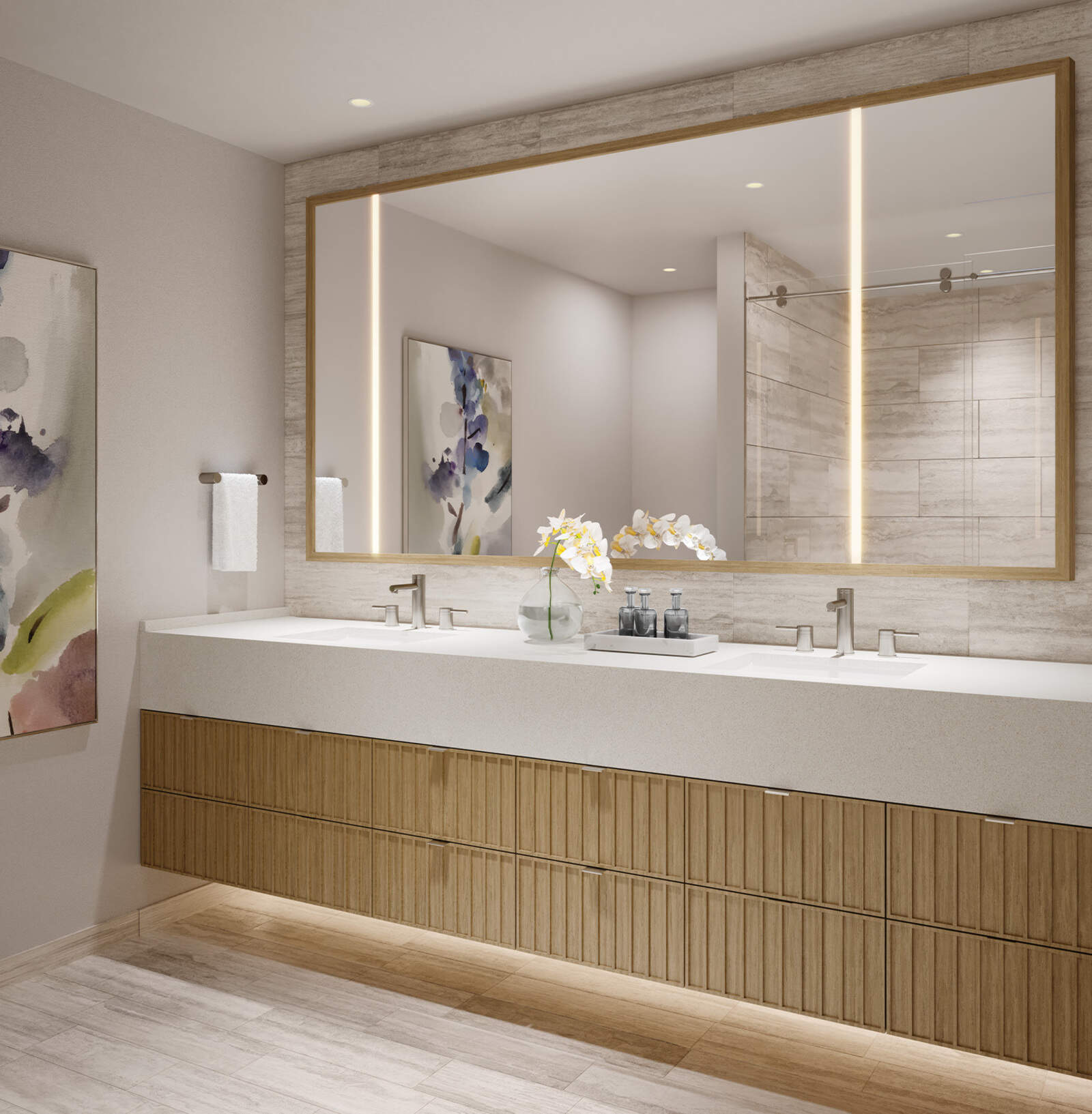 The Launiu bathroom rendering