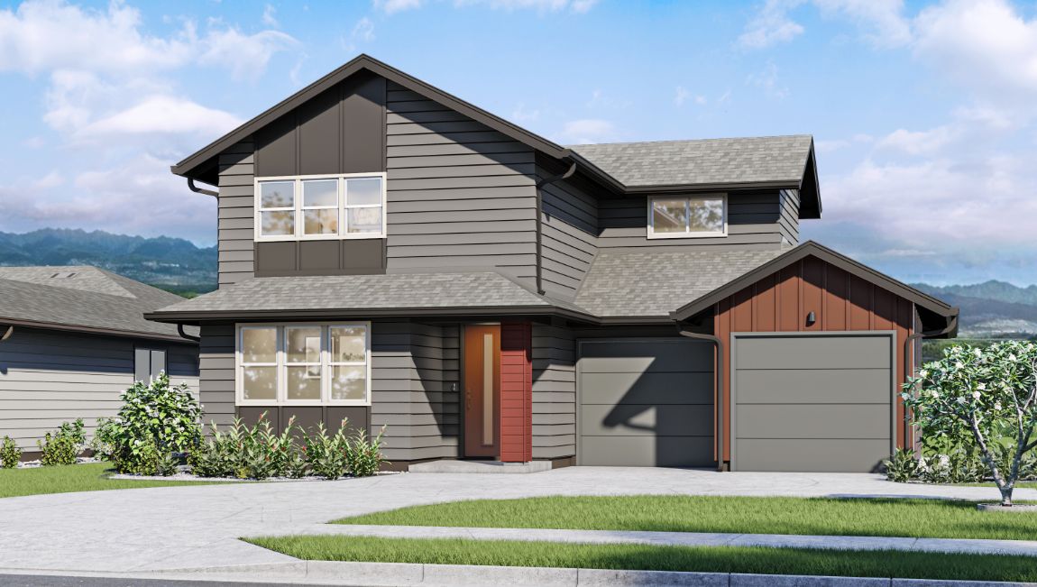 Early rendering of a home in The Bluffs At Nanaina In Ho'opili