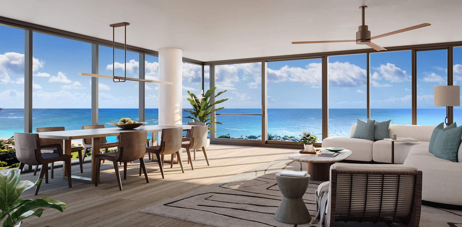 Living area of a Park Ward Village Condo