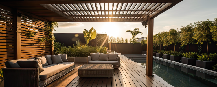 mid century outdoor space
