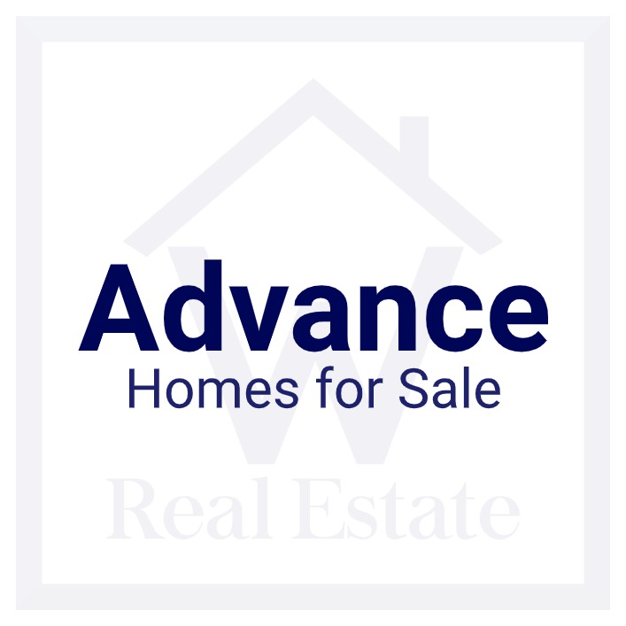 A custom pic showing the words "Advance Homes for Sale" over W Real Estate's logo.