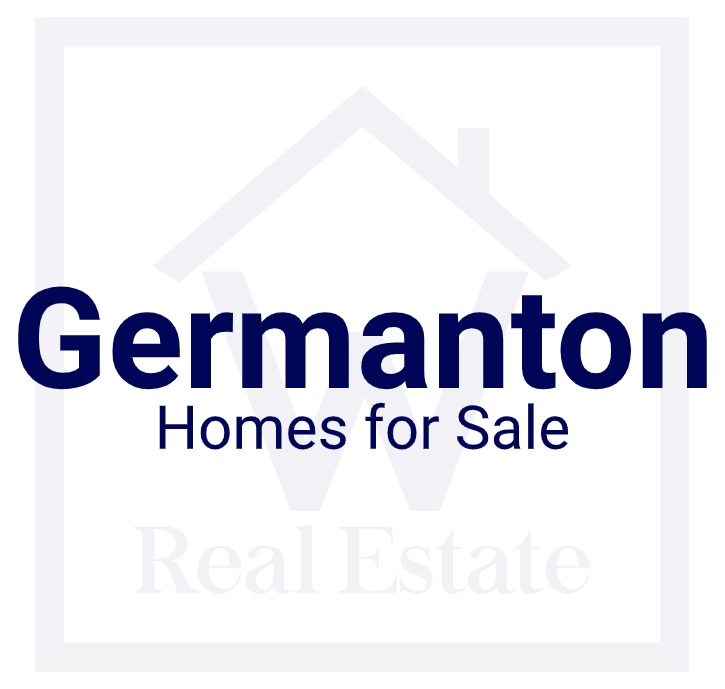 A custom pic showing the words "Germanton Homes for Sale" over W Real Estate's logo.