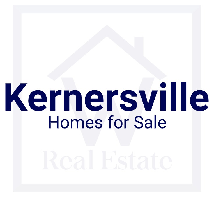 A custom pic showing the words "Kernersville Homes for Sale" over W Real Estate's logo.