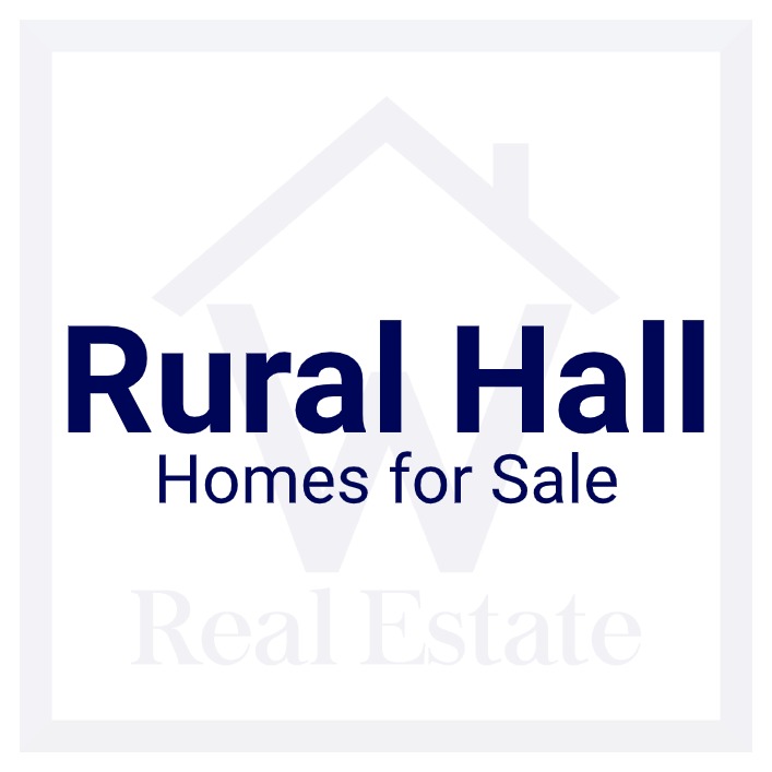 A custom pic showing the words "Rural Hall Homes for Sale" over W Real Estate's logo.