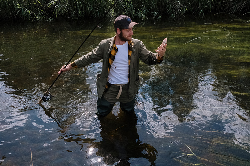 Fly fishing for trout in Strathcona park on Vancouver Island, British  Columbia 