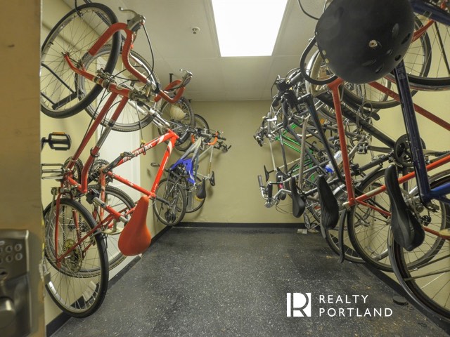 Bike storage room at Empress Condos