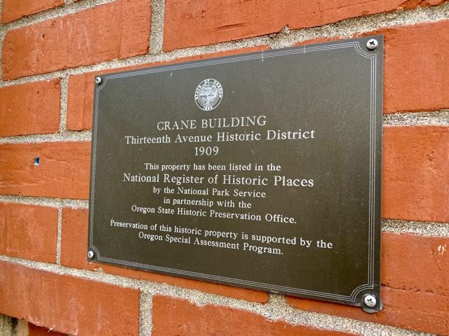 Crane Lofts historic plaque