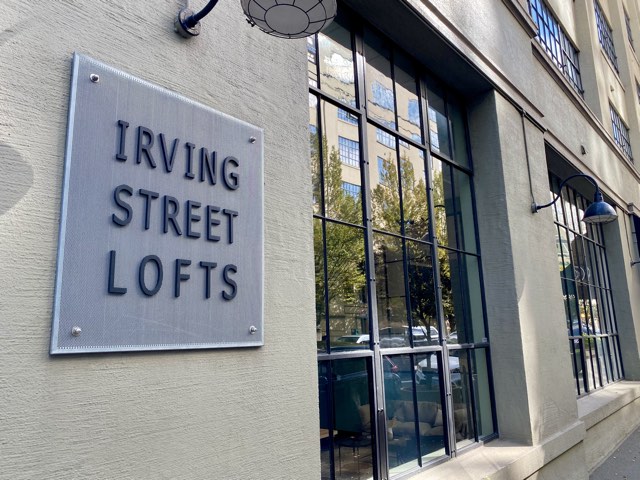 Irving Street Lofts Sign