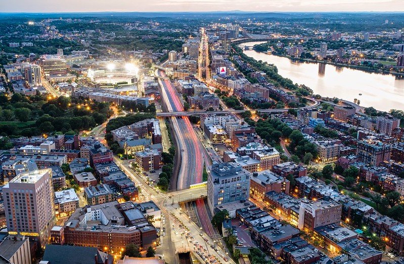 boston ma aerial view