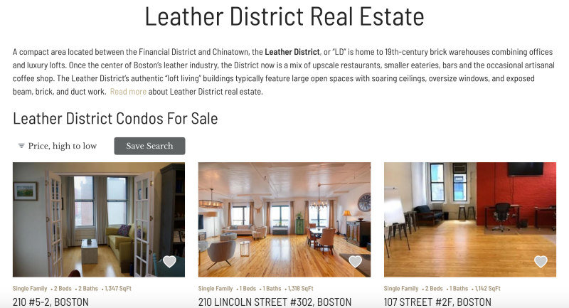 The Leather District Boston S First Loft District   Leather District Listings 