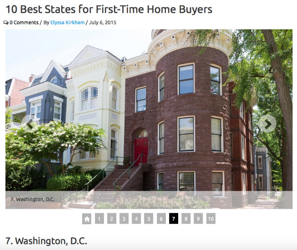 dc is a top real estae market for first time buyers