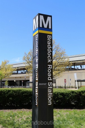 braddock road metro station sign