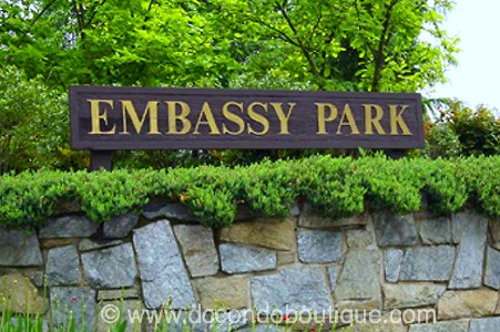 embassy park sign