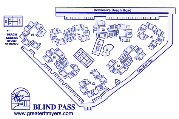 Blind Pass Condos Site Plan 5117 Sea Bell Road Sanibel Fl 33957