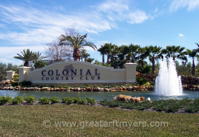 colonial country club sign