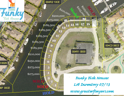 cape harbour funky fish house lot pricing
