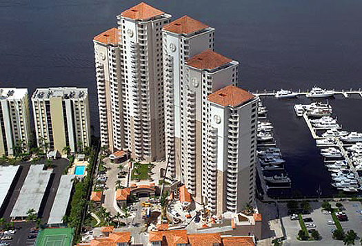 aerial view of High Point Place in downtown Fort Myers Florida