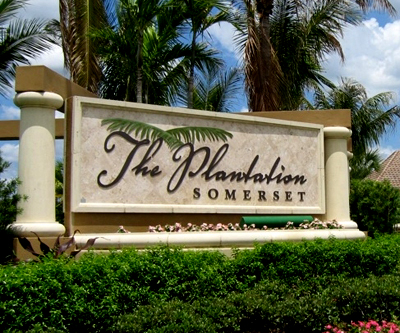 The Plantation sign treeline avenue fort myers florida