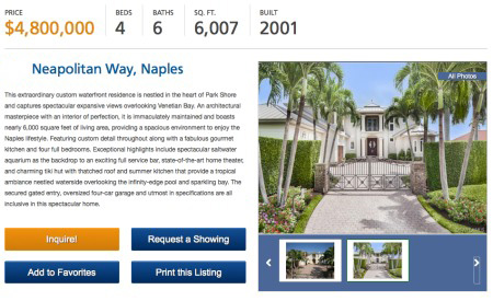 larry bird naples home