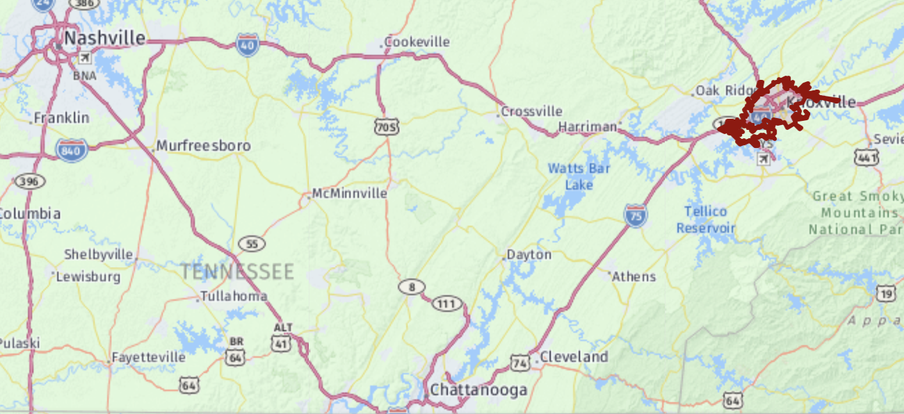 Knoxville Map