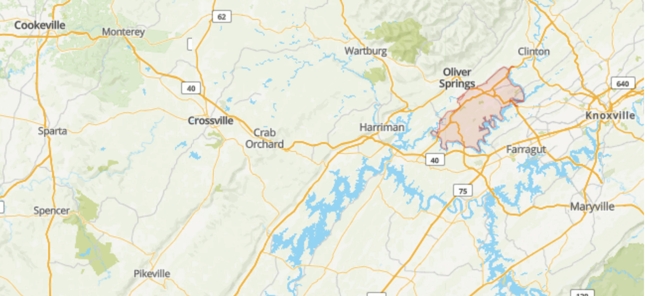Oak Ridge Map