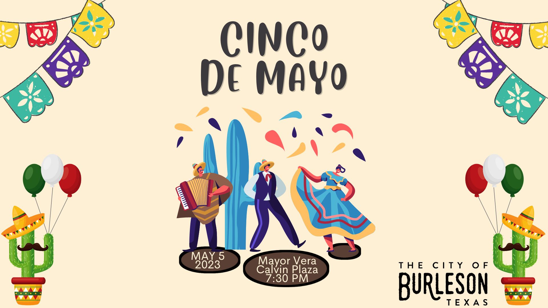 Burleson TX Cinco De Mayo May 5, 2025 730 PM