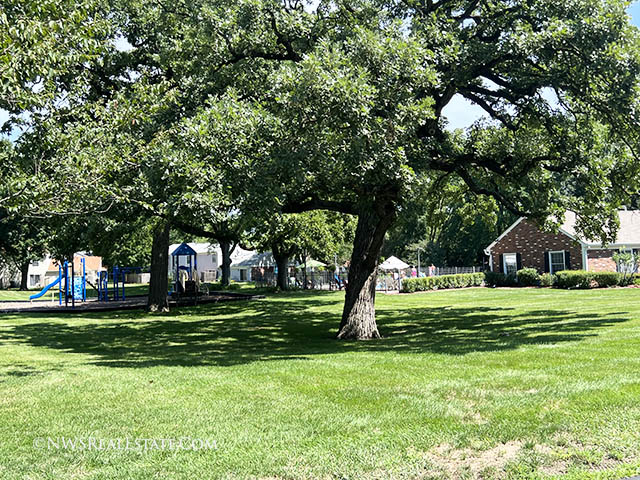 Community park in Bright Oaks subdivision in Cary, IL