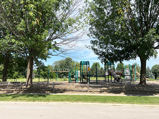 Park with playground Brittany Woods in Cary, IL