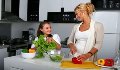 Happy family in Kitchen