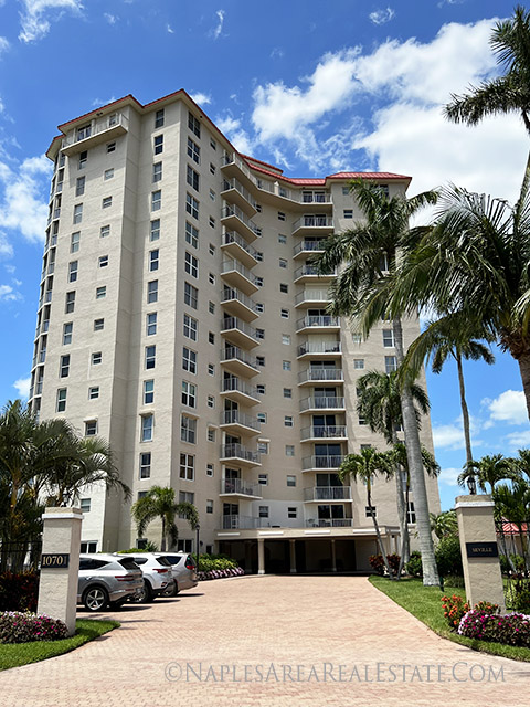 The Seville beachfront condo building Vanderbilt Beach naples