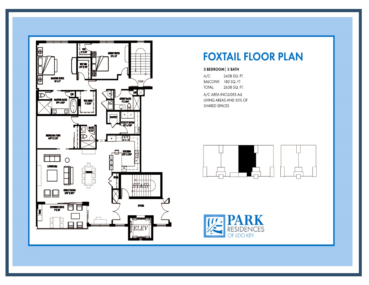 Foxtail Floor Plan Park Residences of Lido Key