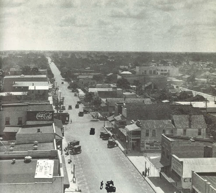 Little Traffic on Main Street Sarasota 1926