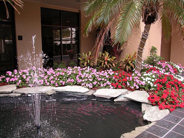 Water fountain of Lido Regency condos