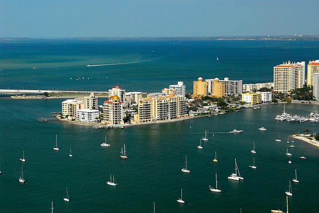 Aerial photo of La Bellasara Sarasota Florida