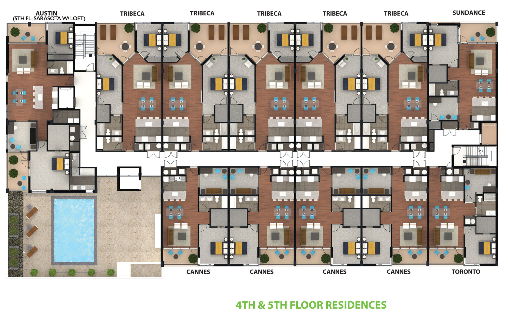331 Cocoanut Ave Condos 4th/ 5th floor site plan