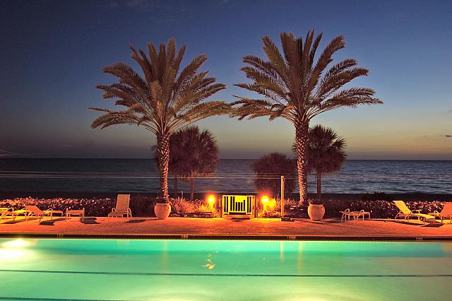 Swimming pool and beach view of L Elegance