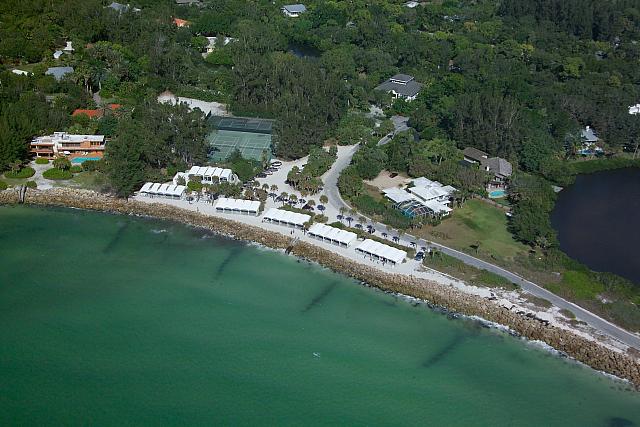 Aerial photo of Sanderling Club on Siesta Key