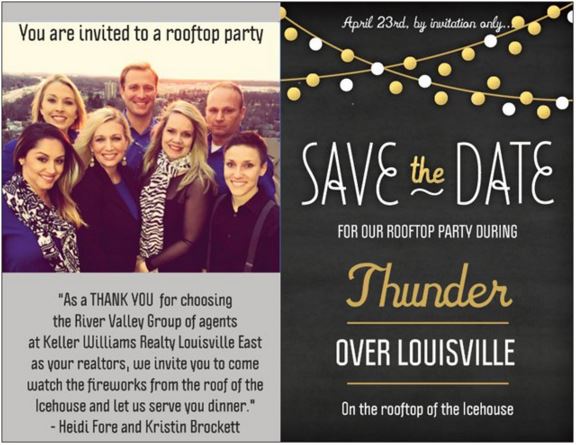 Thunder Over Louisville 2016 River Valley Group party with Heidi Fore and Kristin Brockett and team