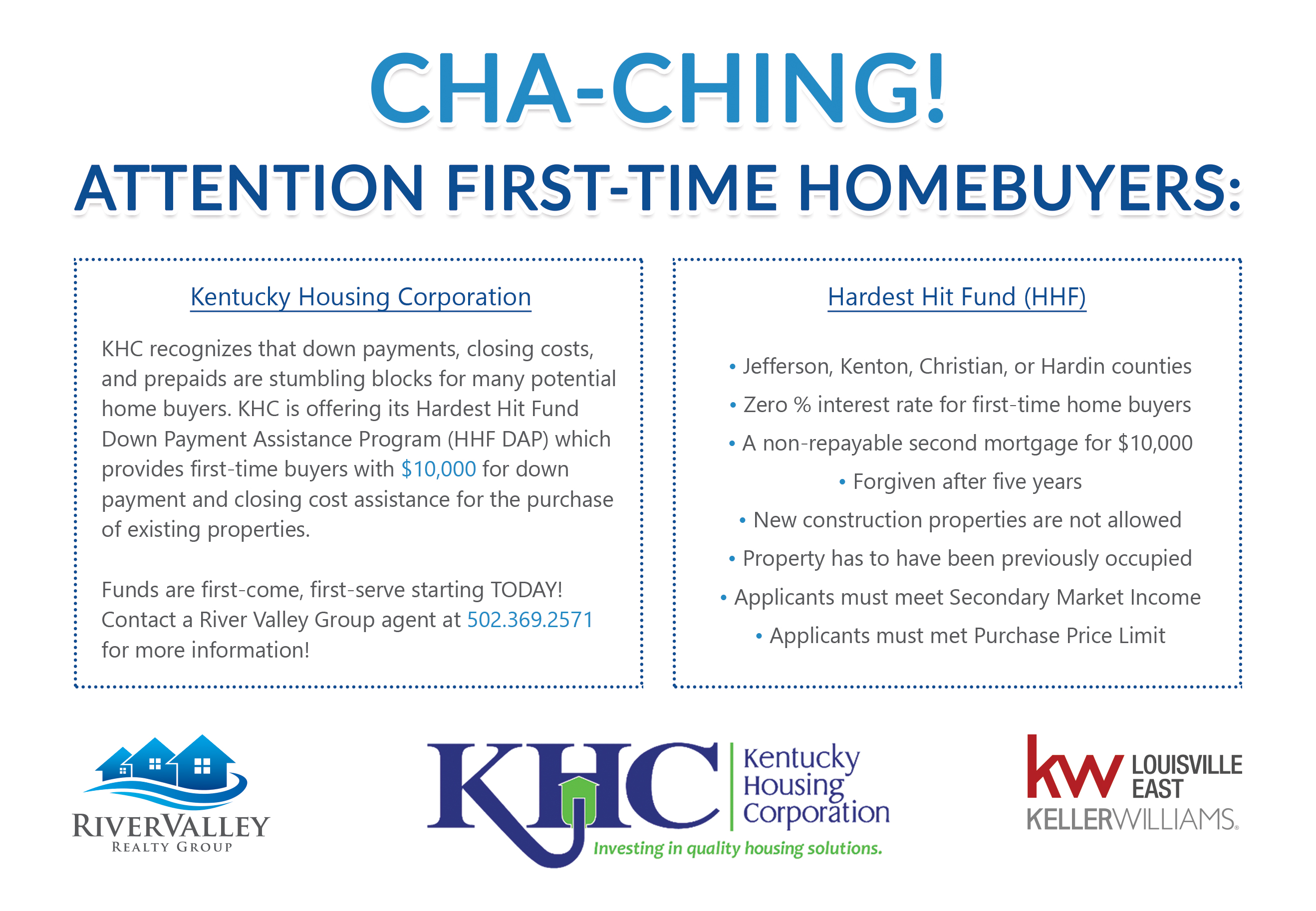 Kentucky Housing Corporation recognizes that down payments