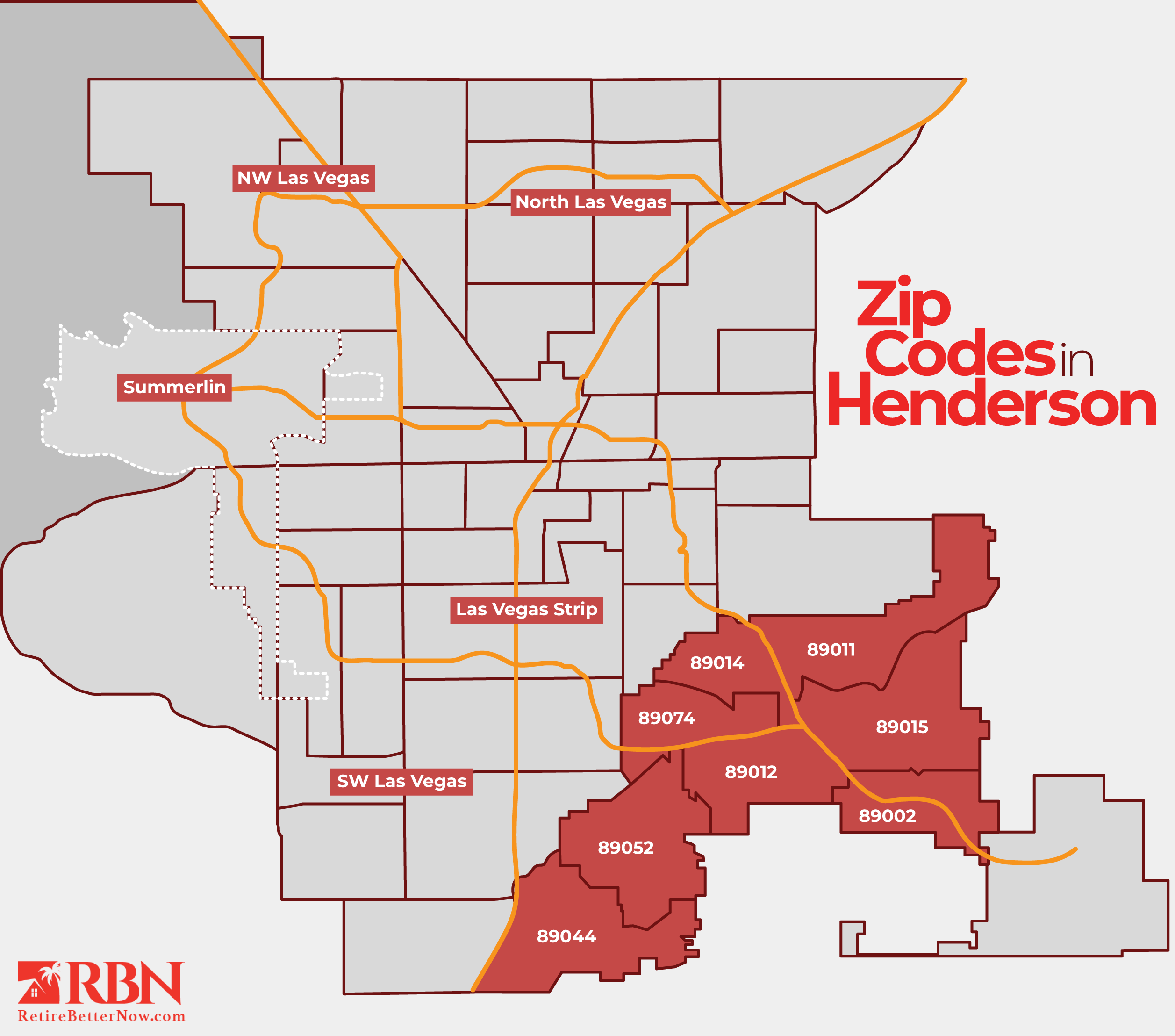 Zip Codes in Henderson, NV | Henderson Zip Code Map