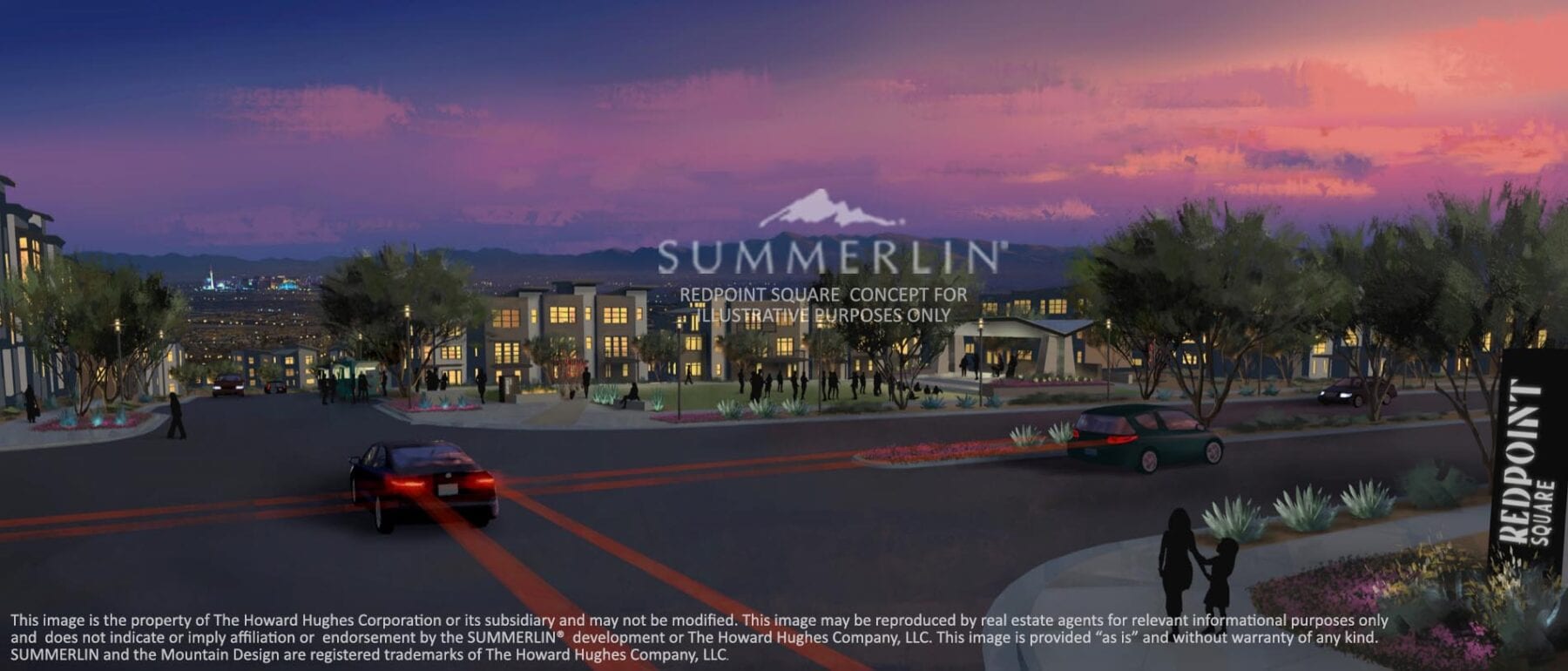 Redpoint Square in Summerlin West Illustrative Conceptual Rendering - Credit: The Howard Hughes Corporation